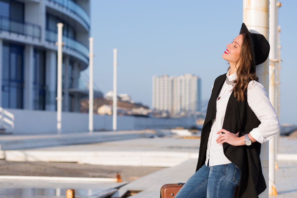 Gilet donna lungo nero