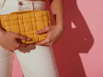 Borsa padded cassette gialla