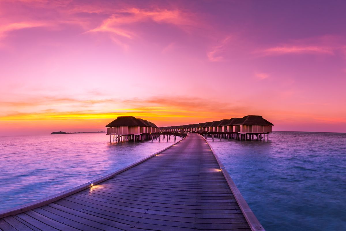 Tramonto alle Maldive