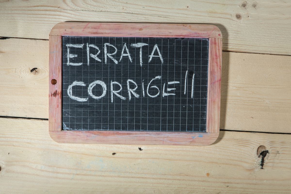 lavagnetta errata corrige