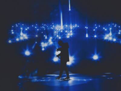 Cantante rap sul palco