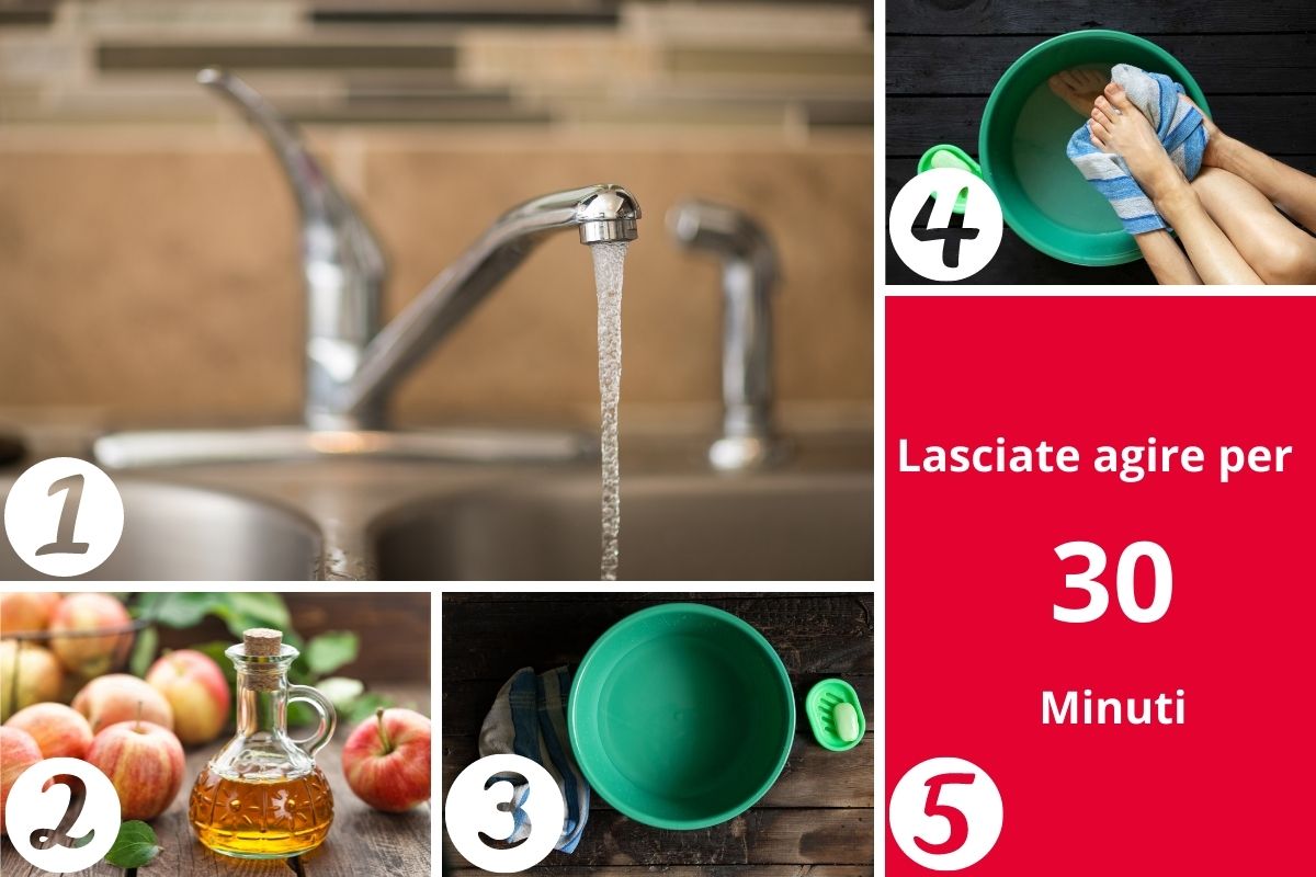 Benefici del pediluvio con aceto