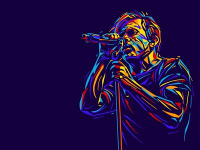 Cantante sul palcoscenico