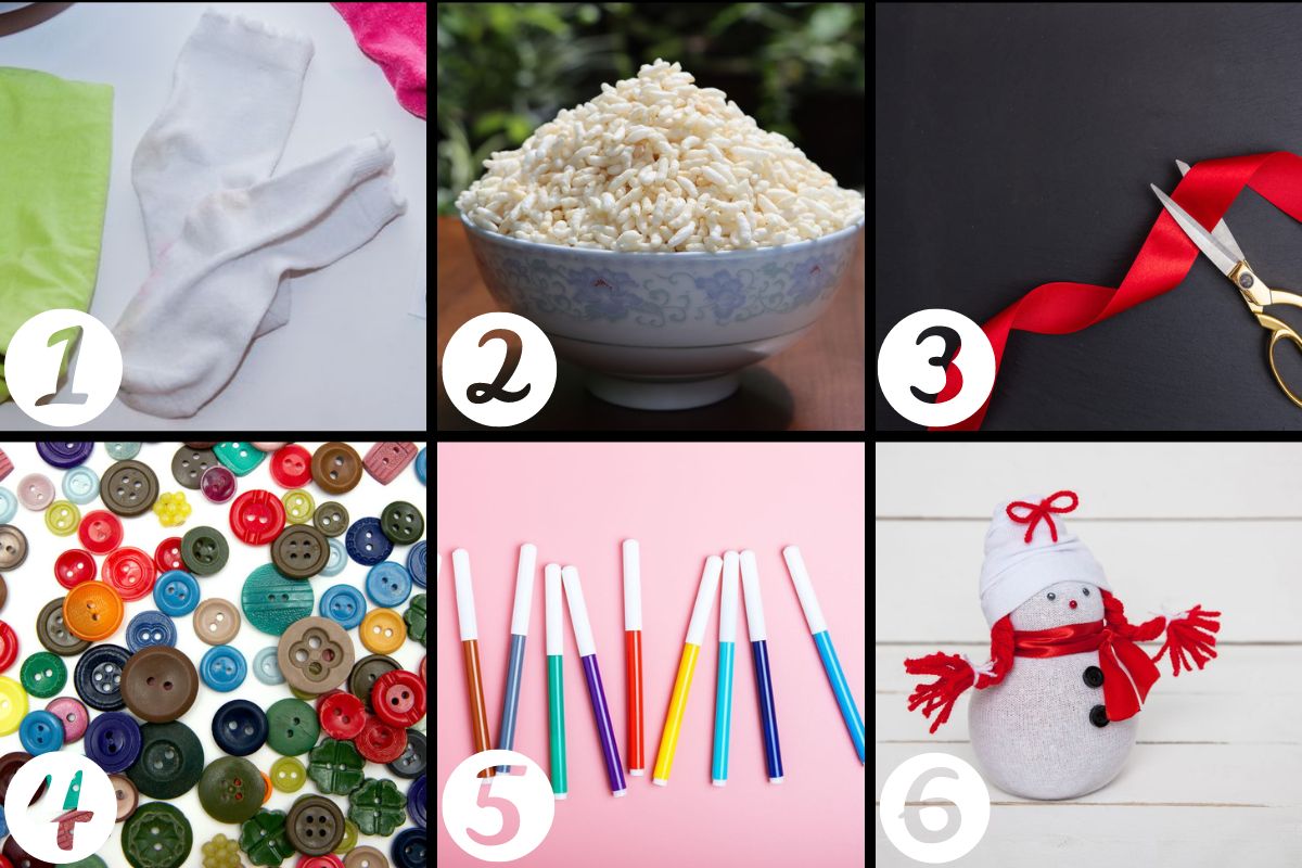 Pupazzo di neve con calzini