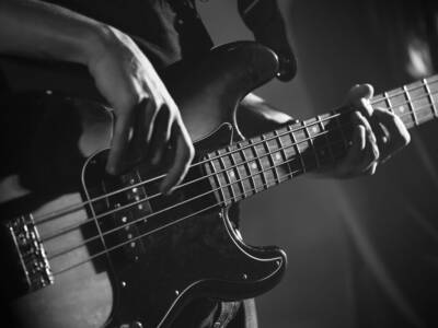 Mani basso bassista