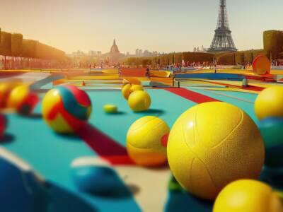 parigi campo palle sport pallavolo