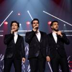 Il Volo, Gianluca Ginoble, Piero Barone e Ignazio Boschetto durante un loro concerto