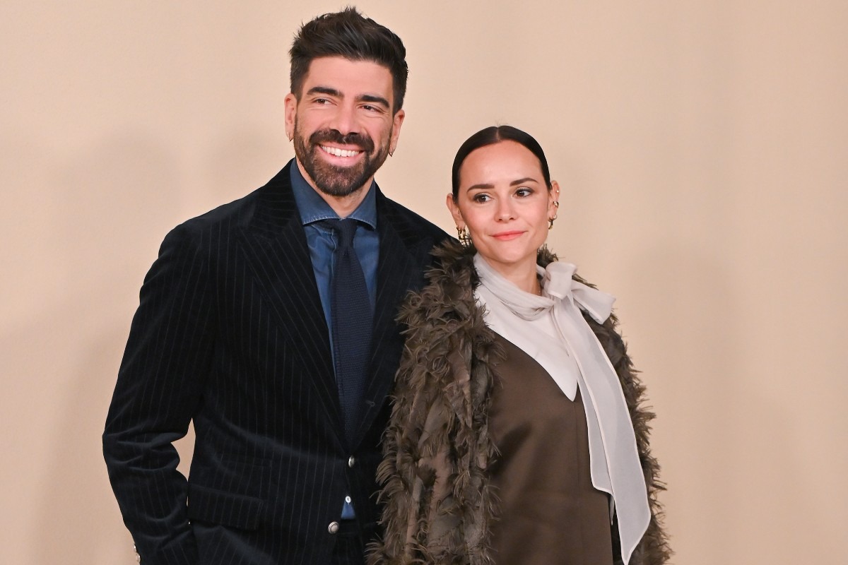 Gianluca Gazzoli insieme alla moglie Sara Bolla sul red carpet della prima mondiale del film Brunello, Il Visionario Garbato