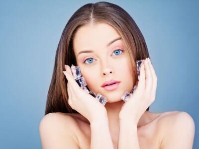 ragazza ghiaccio viso