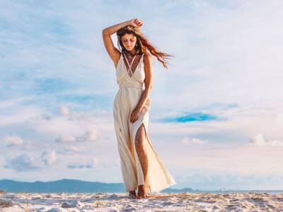 Vestito cut out bianco