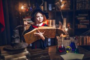 maga libro magia bacchetta