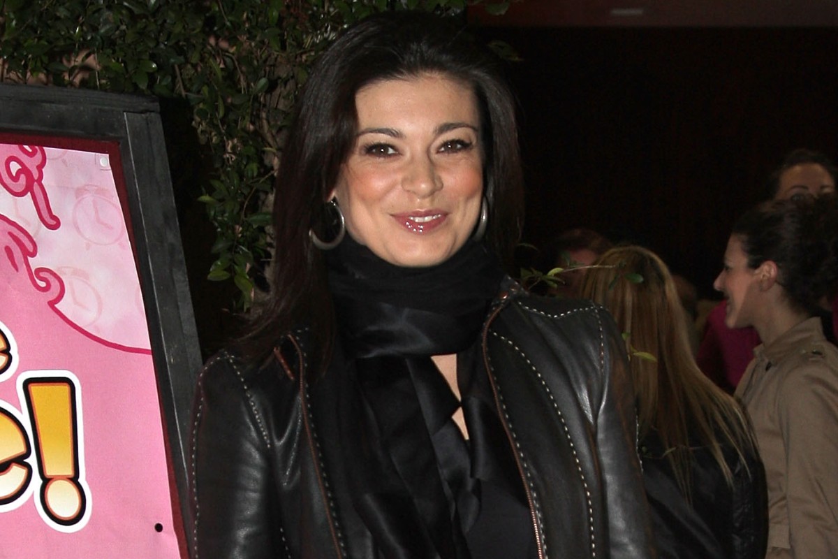 Roberta Lanfranchi partecipa alla prima dello spettacolo teatrale Smetti di piangere Penelope al teatro Ambra Jovinelli il 29 marzo 2011 a Roma.