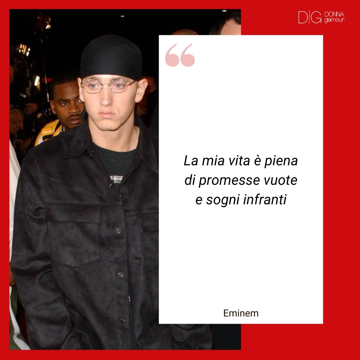 Infografica sulle frasi sui sogni infranti di Eminem