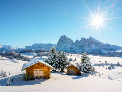 Alpe di Siusi Trentino paesaggio innevato