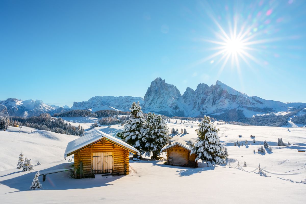 Alpe di Siusi Trentino paesaggio innevato