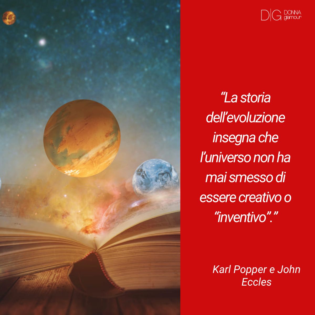 infografica su frasi sull'universo