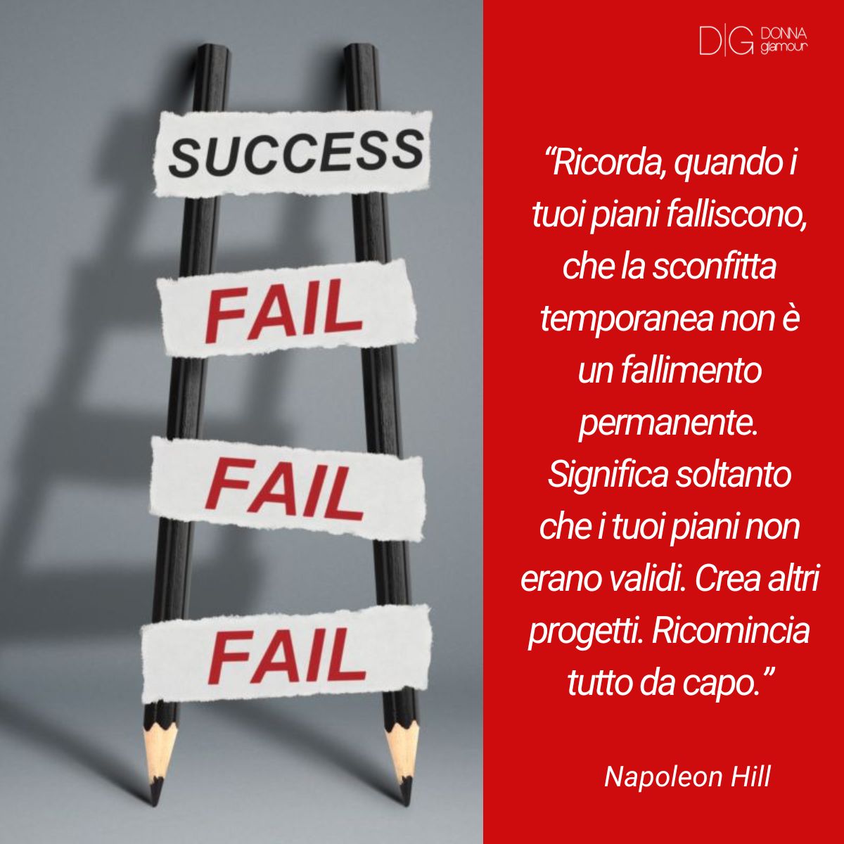 infografica su frasi sulle sconfitte