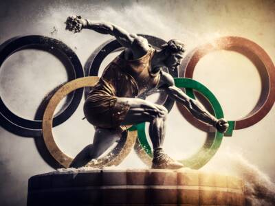 olimpiadi statua atleta
