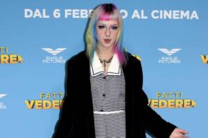 Mc Roma 26/01/2025 - Anna Lou Castoldi alla première del film ‘Fatti vedere’ / foto Mario Cartelli/Image