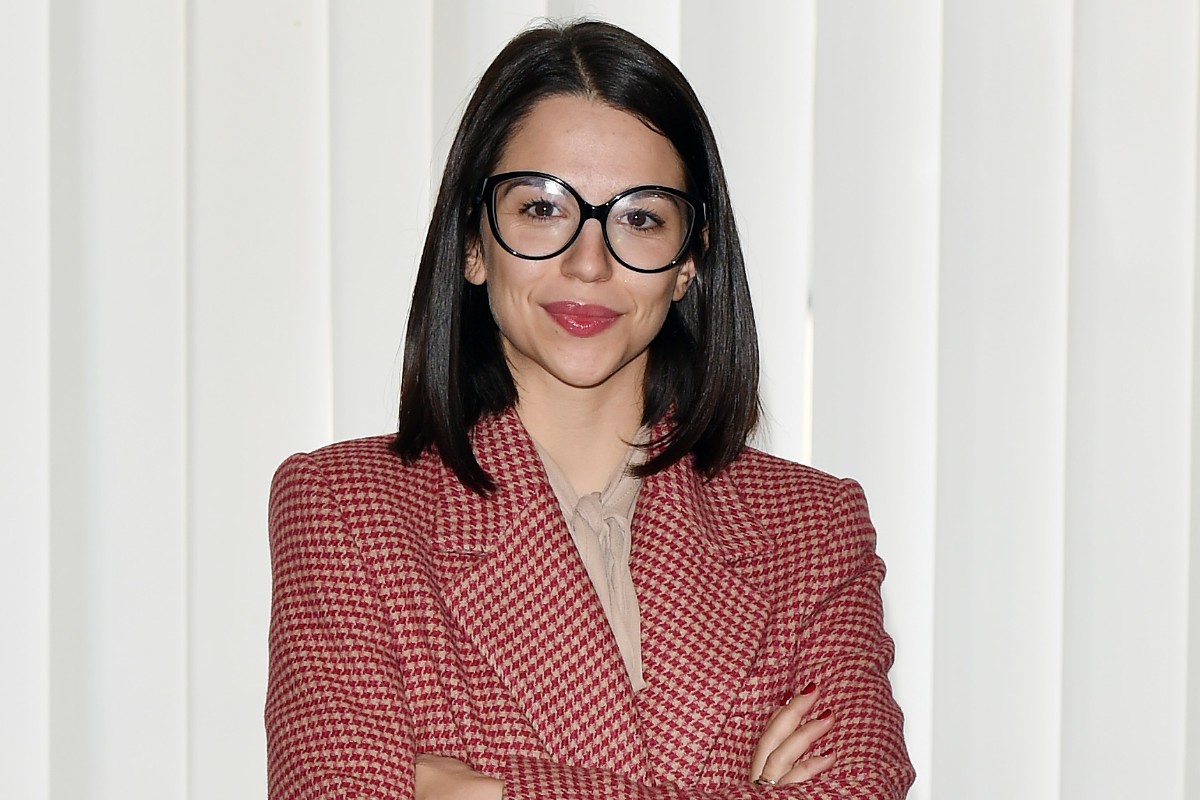 Maria Vittoria Baravelli prende parte, l'11 febbraio 2019 a Milano, alla conferenza stampa di Giovani e Influencer