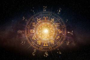 Rappresentazione dei segni zodiacali accompagnati dalle rispettive costellazioni