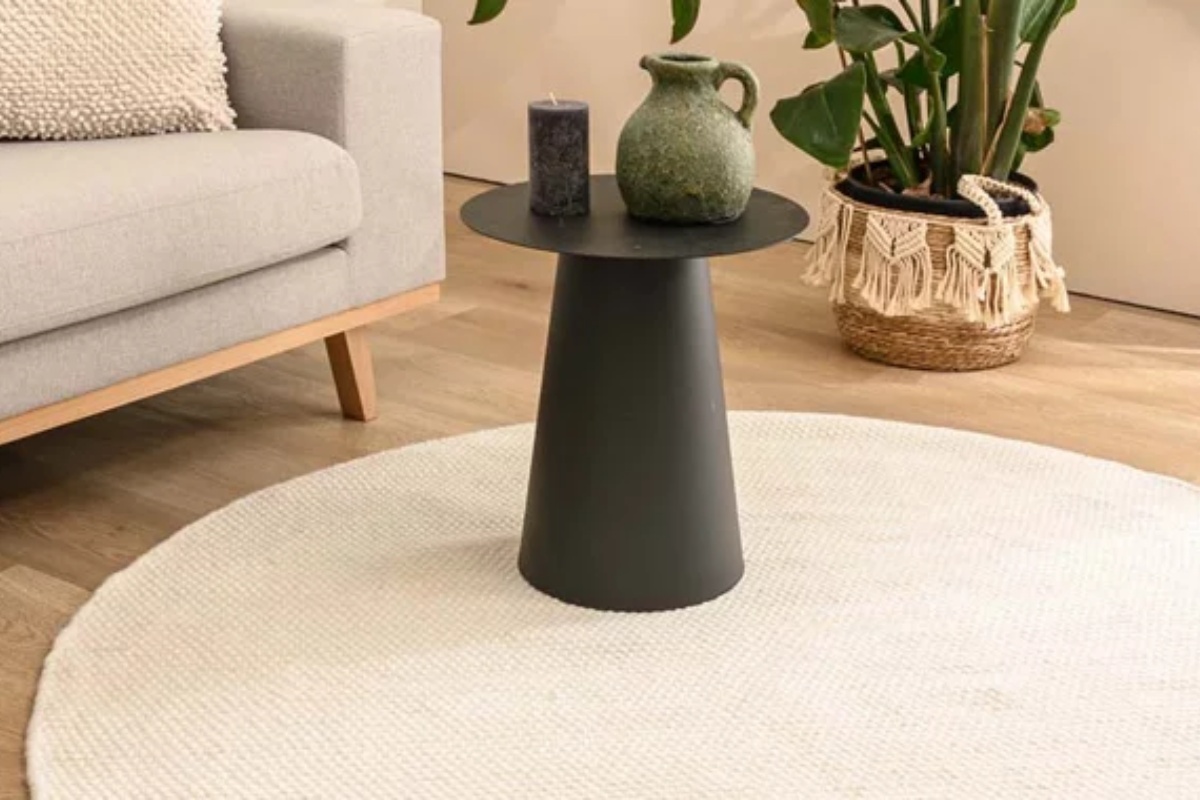 Modello rotondo di tappeto disponibile su Tapeso.it