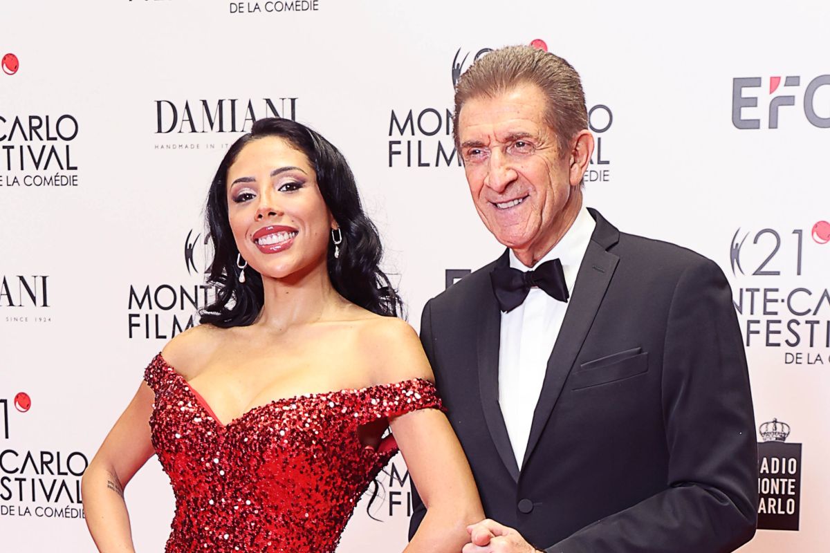 Nataly Ospina con Ezio Greggio a Monte Carlo