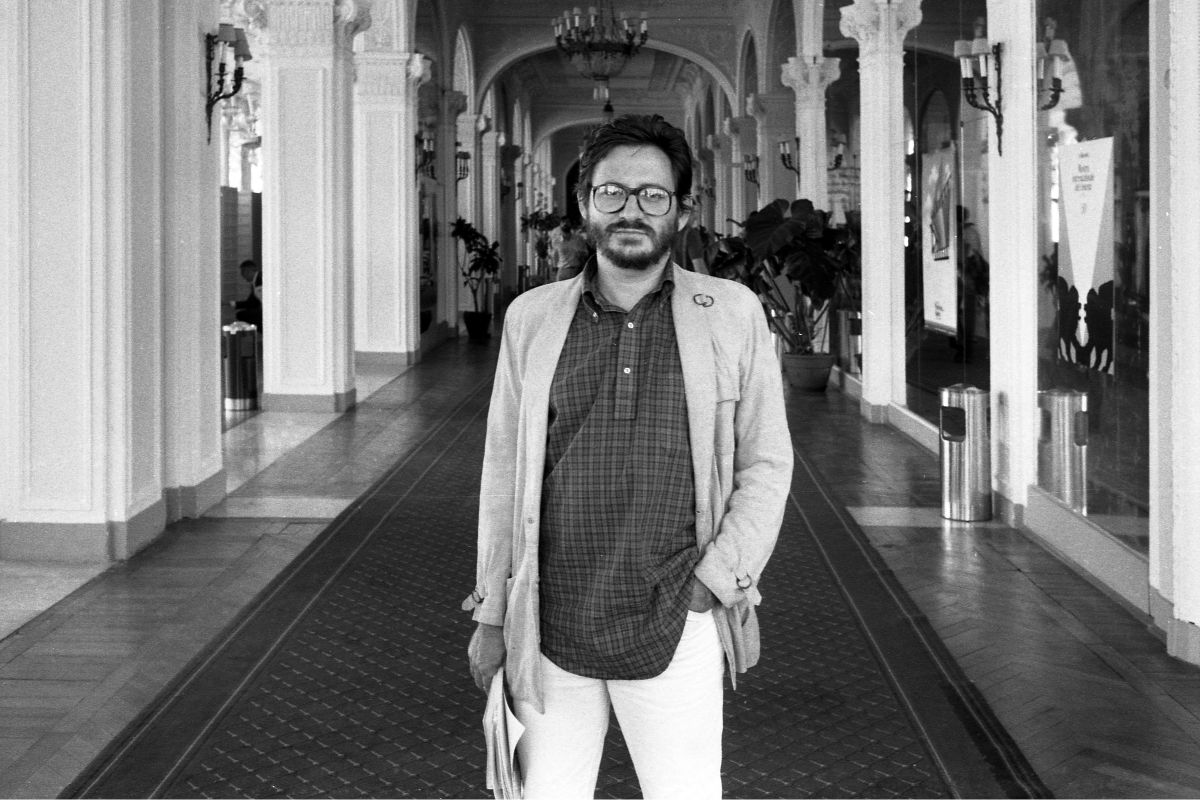 Renzo Rossellini, produttore cinematografico e figlio maggiore del grande regista italiano Roberto Rossellini. 3 settembre 1982.