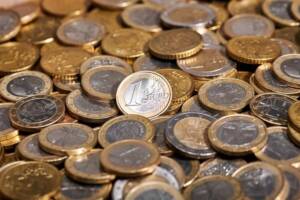 Parecchie monete da 1 euro