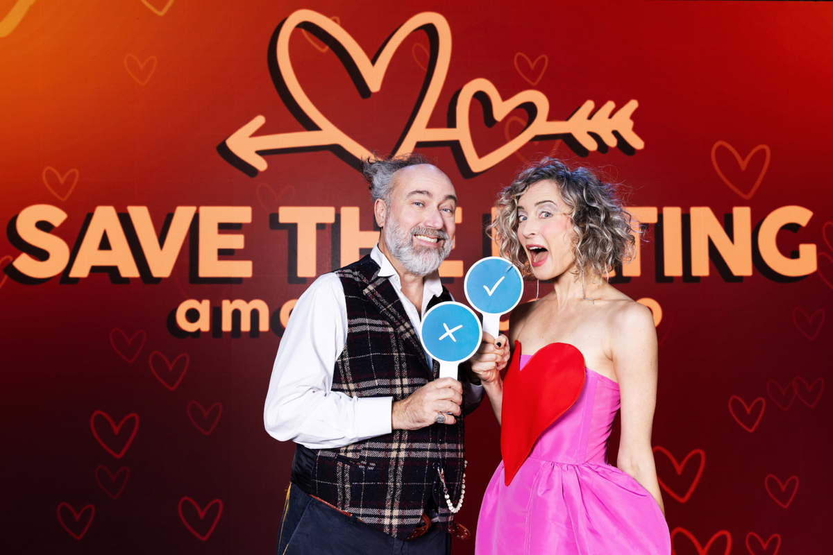 Marta Zoboli e Gianluca De Angelis nel programma Save the dating