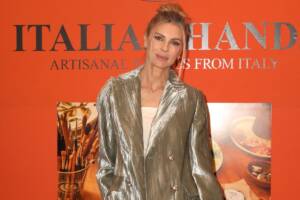 Martina Colombari ospite dell'evento "Italian Hands" - Tod's Book Presentation Cocktail, 8 Aprile 2025, Milano, Italia. (Photo by Benedetta Bressani/Getty Images)