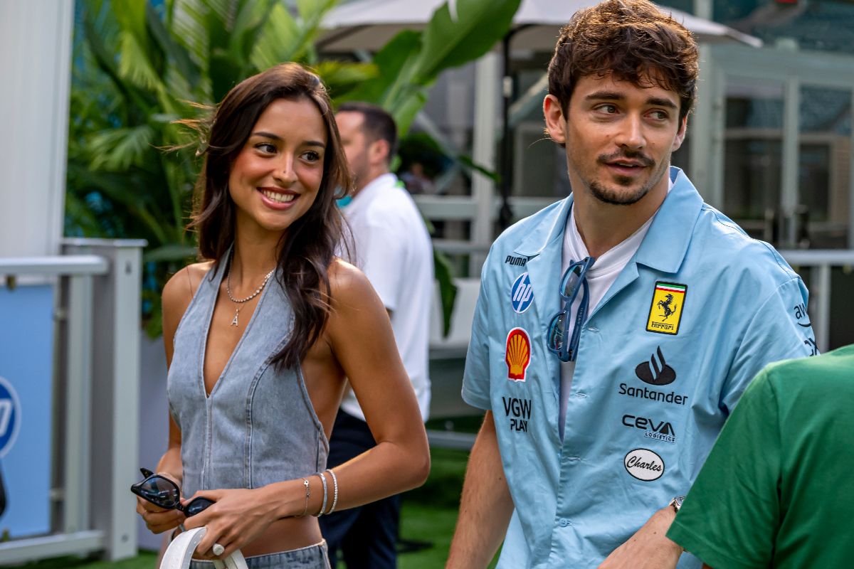 Charles Leclerc, pilota monegasco della Ferrari, in azione durante la Sprint Race del Gran Premio di Formula 1 di Miami 2024.