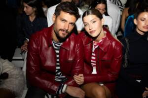 Andrea Zelletta e Natalia Paragoni ospiti alla sfilata di Iceberg durante la Milano Fashion Week