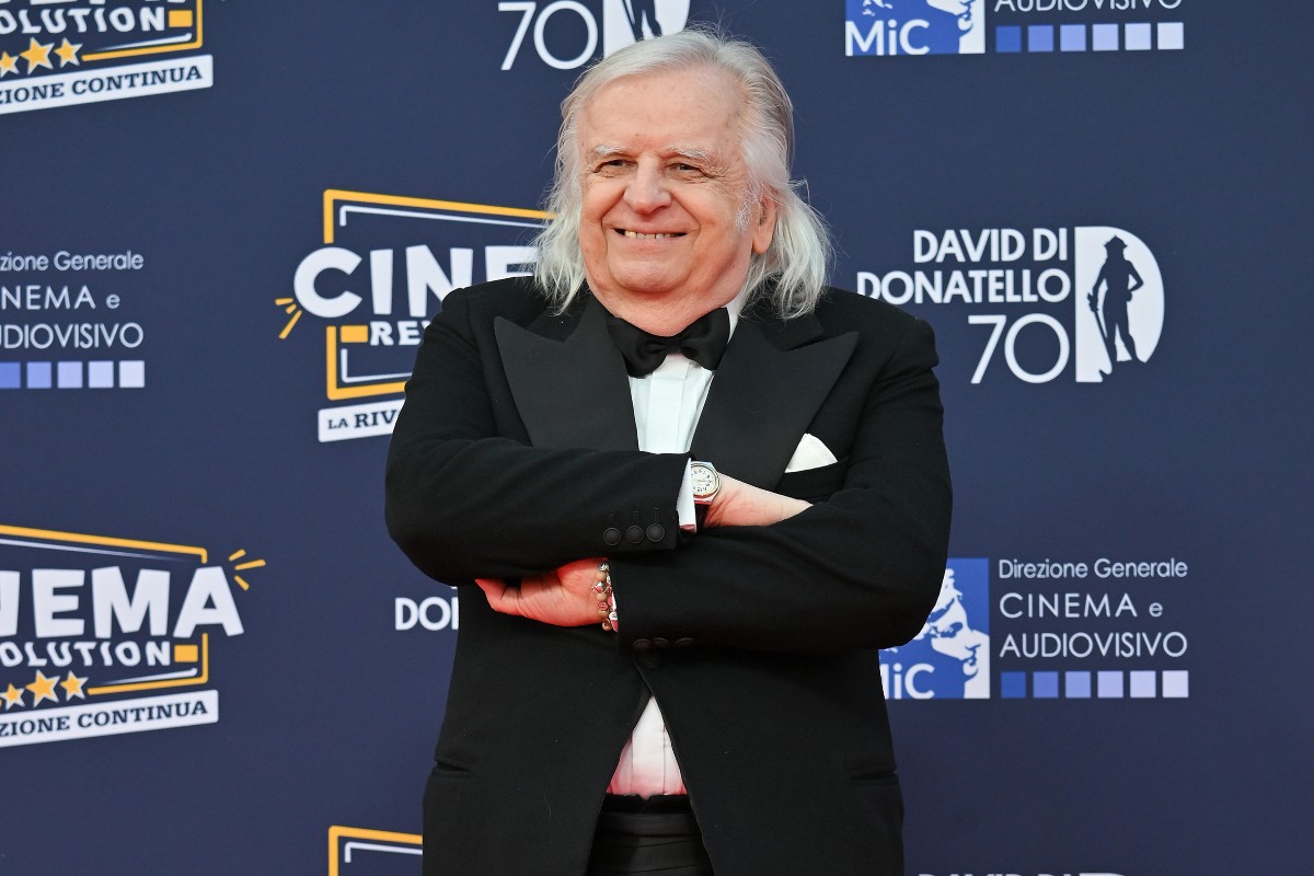 Antonio Avati alla cerimonia di premiazione dei David di Donatello 2025, Studi di Cinecittà, Roma (Italia), 7 Maggio 2025 (Photo by Massimo Insabato/Archivio Massimo Insabato/Mondadori Portfolio via Getty Images)