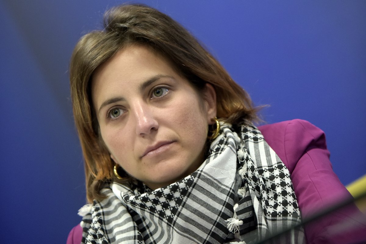 Benedetta Scuderi (AVS) alla conferenza stampa della Global Sumud Flotilla dopo l'espulsione da Israele