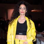 Raffaella Fico ospite alla sfilata di Iceberg durante la Milano Fashion Week