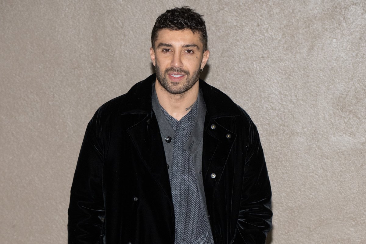 Andrea Iannone ospite alla sfilata di Giorgio Armani durante la Milano Fashion Week