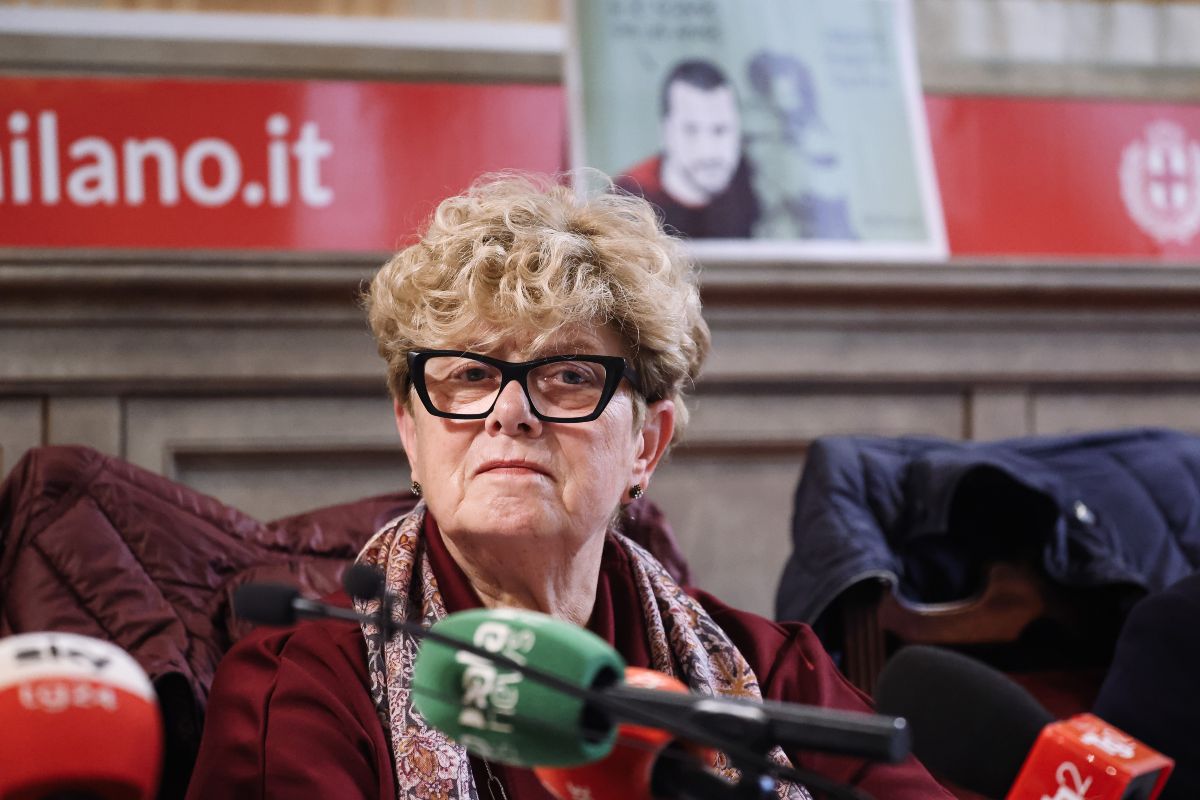 Armanda Colusso, in foto la madre di Alberto Trentini, conferenza stampa per chiedere il rilascio di suo figlio, cooperante umanitario italiano detenuto da un anno senza accuse in un carcere del Venezuela. Milano,15 Novembre 2025 (Photo by Alessandro Bremec/NurPhoto via Getty Images).