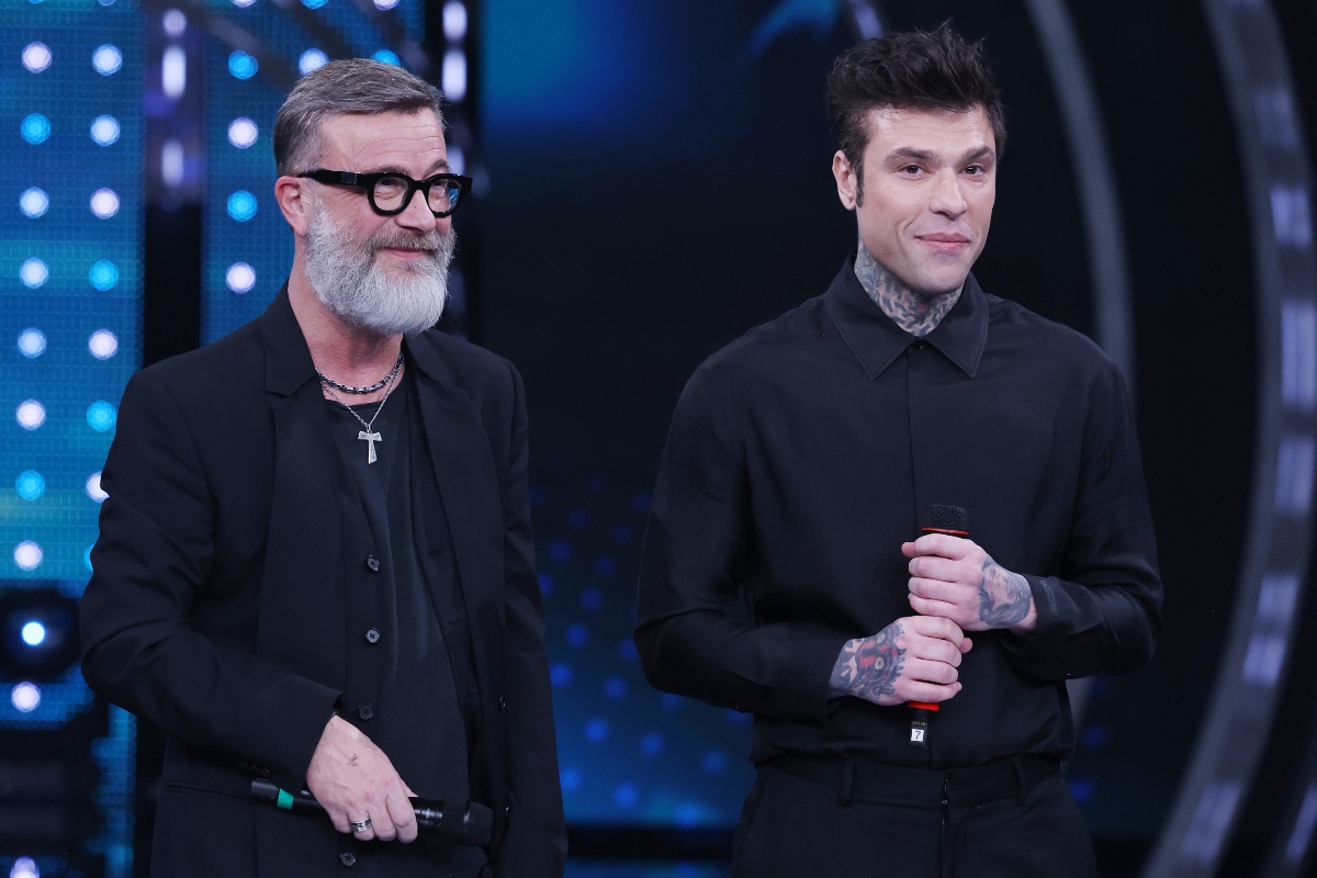 Marco Masini e Fedez alla finale di Sanremo Giovani presso il Palafiori.