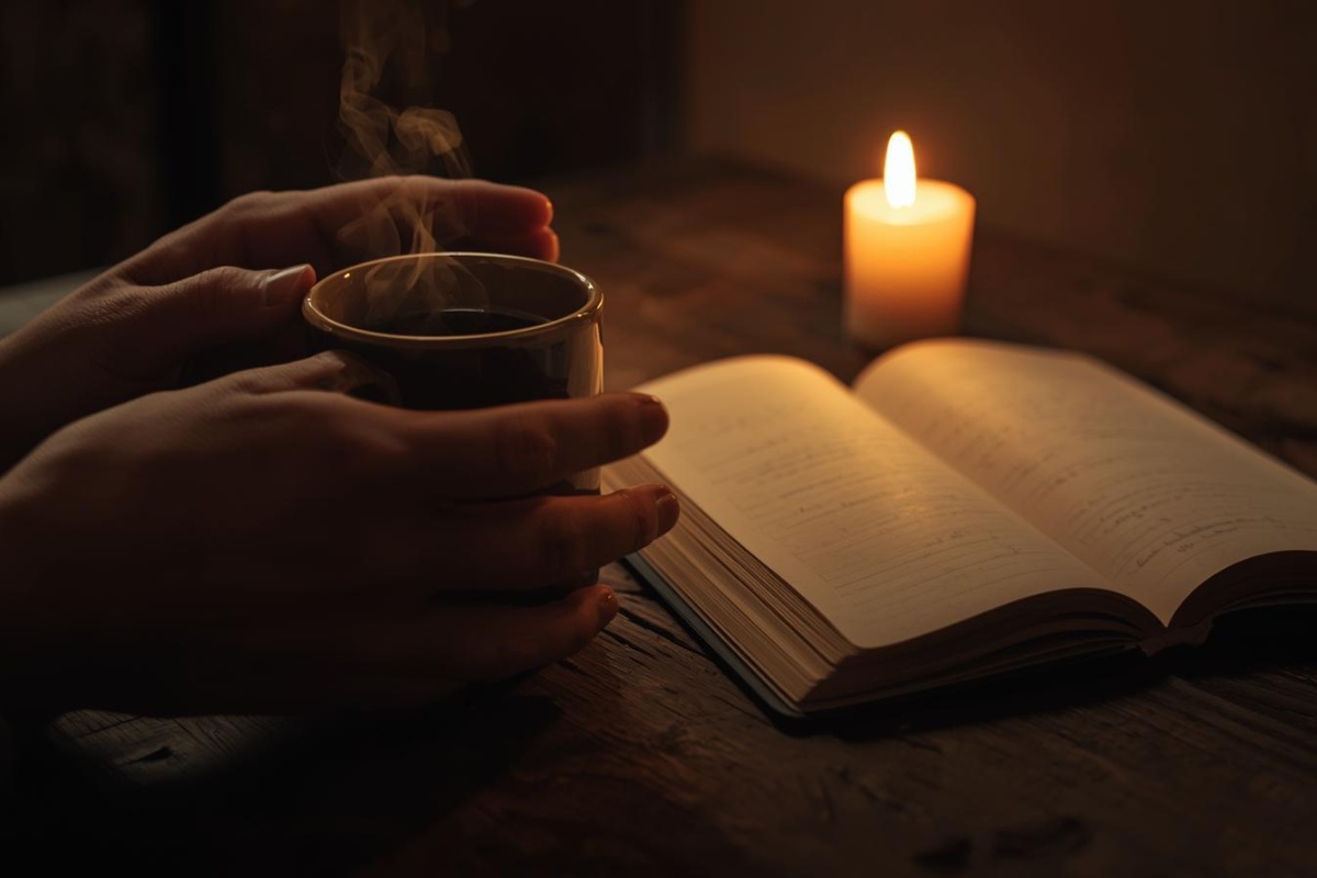 Domande frequenti su Vittoria Bianchi testimonianze Mani che tengono una tazza calda accanto a un quaderno, simbolo di confronto e chiarezza