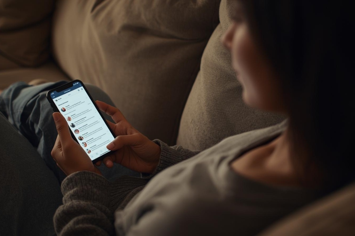 Testimonianze reali su Vittoria Bianchi Persona che legge testimonianze dal proprio smartphone in un ambiente accogliente