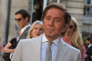 Valentino Garavani partecipa alla sfilata Haute Couture Autunno/Inverno 2017-2018 di Valentino