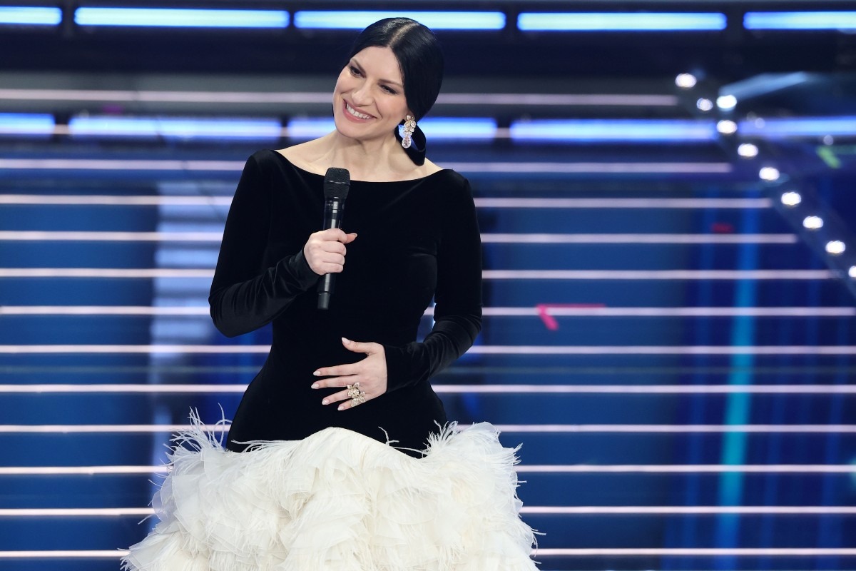 Laura Pasini durante la terza serata di Sanremo 2026