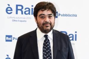 Auro Bulbarelli alla conferenza di presentazione dei palinsesti Rai