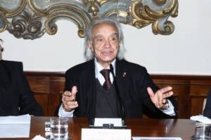 Antonino Zichichi, il suo intervento al convegno presso l'Abbazia di Montecassino, Cassino, Italia, 10 dicembre 2009