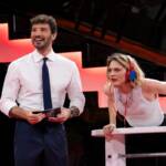 Brenda Lodigiani e Stefano De Martino durante la seconda puntata del programma Rai 2 “Stasera tutto è possibile”