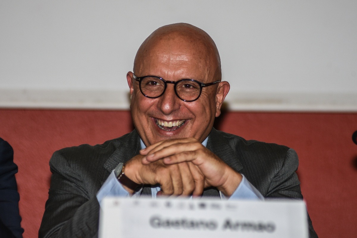 Gaetano Armao, Vicepresidente della Regione Siciliana, all'Istituto Ernesto Ascione di Palermo in occasione di “Mille Periferie”, la rete per la rigenerazione urbana e la sicurezza delle periferie delle città italiane. Palermo, 14 ottobre 2019 (Foto di Francesco Militello Mirto/NurPhoto via Getty Images)