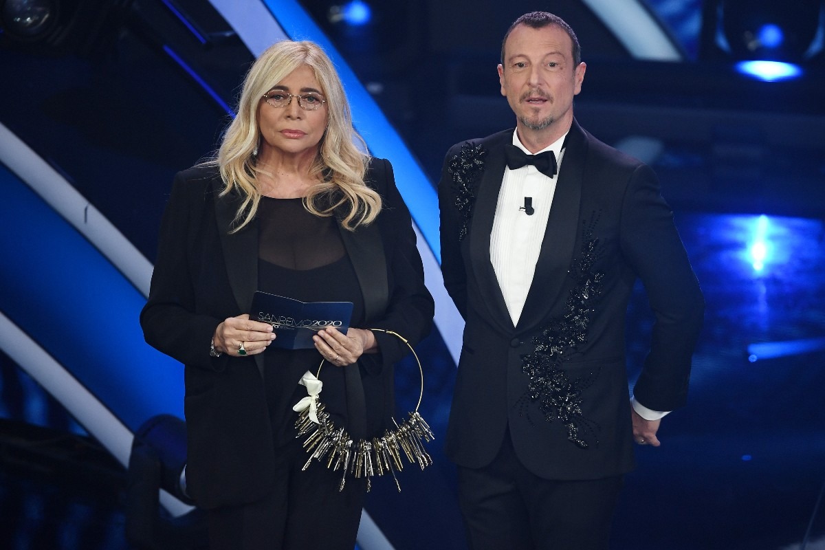 Amadeus e Mara Venier partecipano al 70° Festival di Sanremo