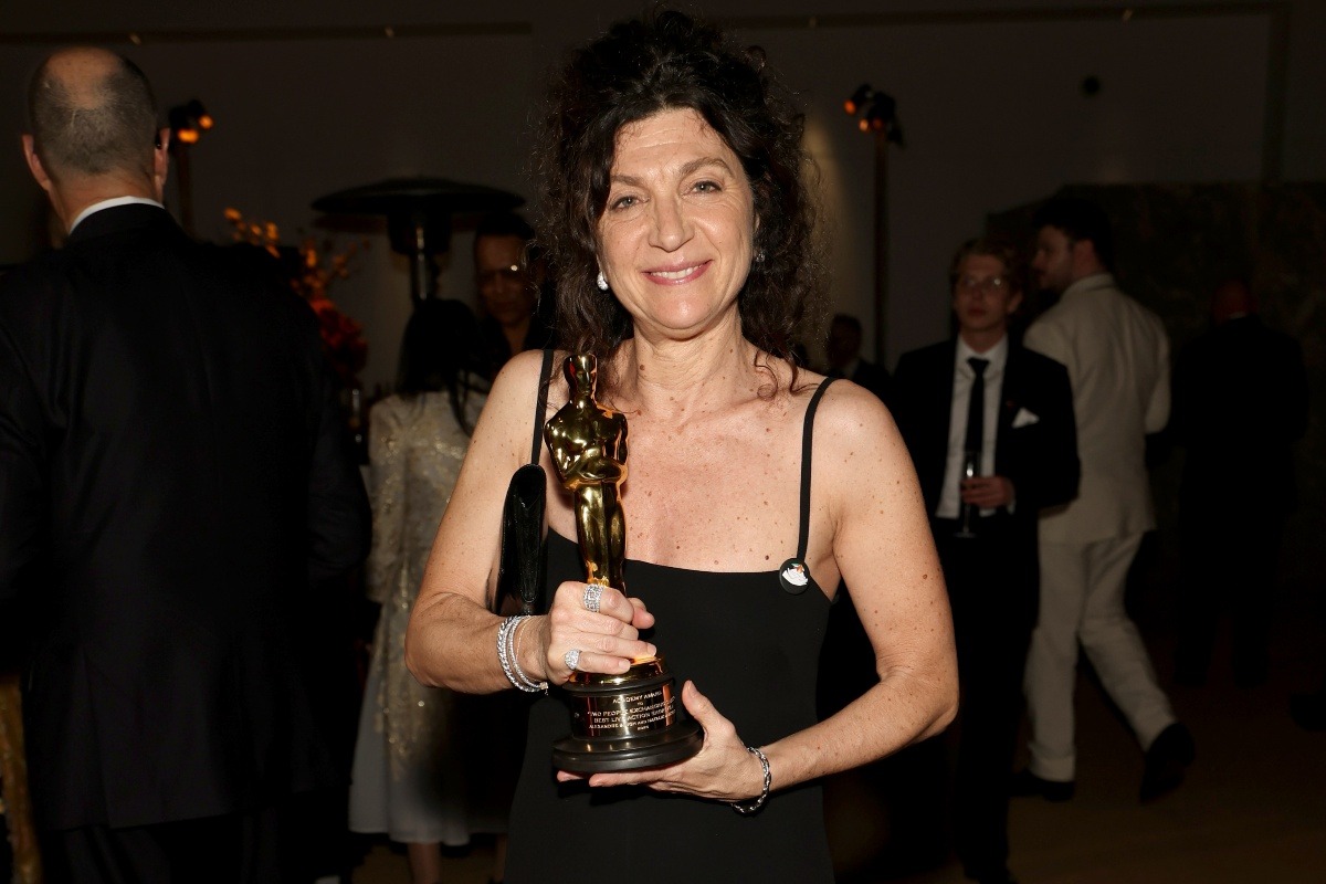 Valentina Merli, premio Oscar per il Miglior cortometraggio live action "Two People Exchanging Saliva", Governors Ball della 98ª edizione degli Oscar all'Ovation Hollywood Complex, 15 marzo 2026, Hollywood, California. (Foto di Arturo Holmes/Getty Images)