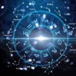 Rappresentazione dei segni zodiacali su uno sfondo di cielo notturno.